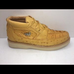 Men’s Crocodile/Ostrich Print Leather Shoes lightweight soft and comfy 1214
